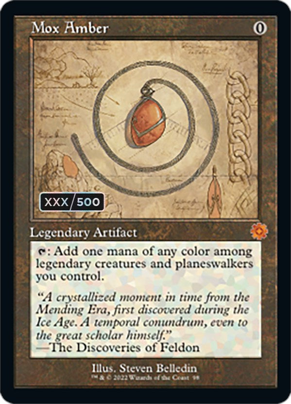 Mox Amber (Retro Schematic) (Serial Numbered) [The Brothers' War Retro Artifacts] | GrognardGamesBatavia