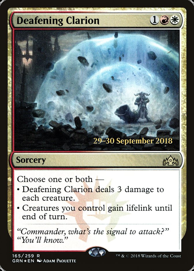 Deafening Clarion [Guilds of Ravnica Prerelease Promos] | GrognardGamesBatavia