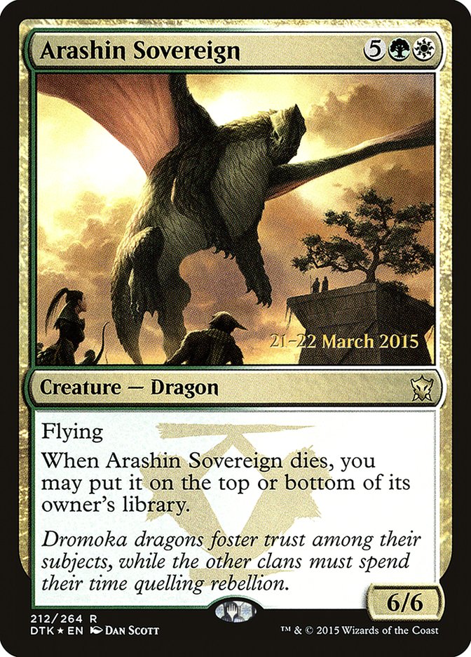 Arashin Sovereign [Dragons of Tarkir Prerelease Promos] | GrognardGamesBatavia