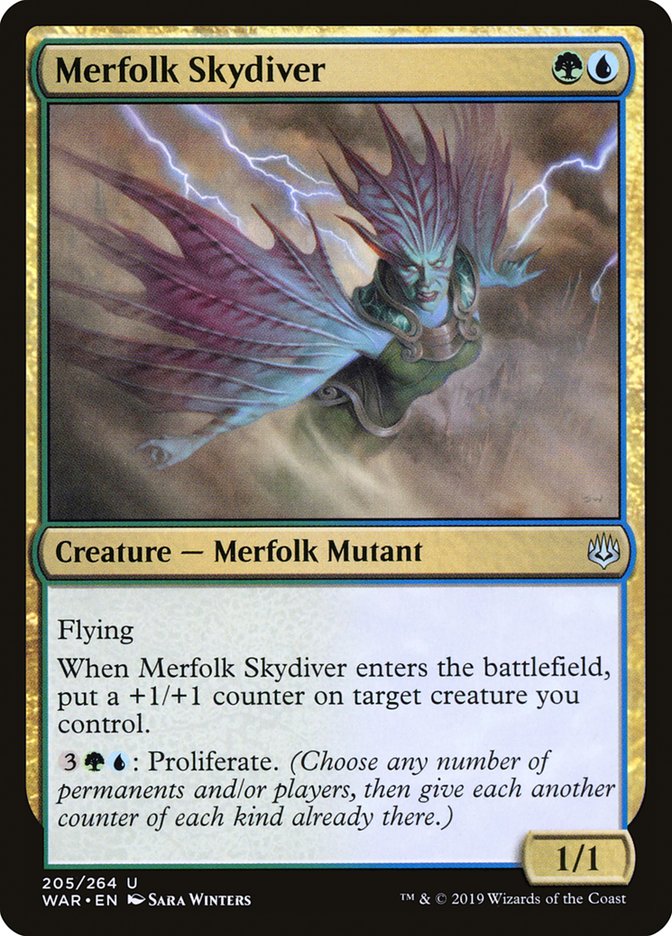 Merfolk Skydiver [War of the Spark] | GrognardGamesBatavia