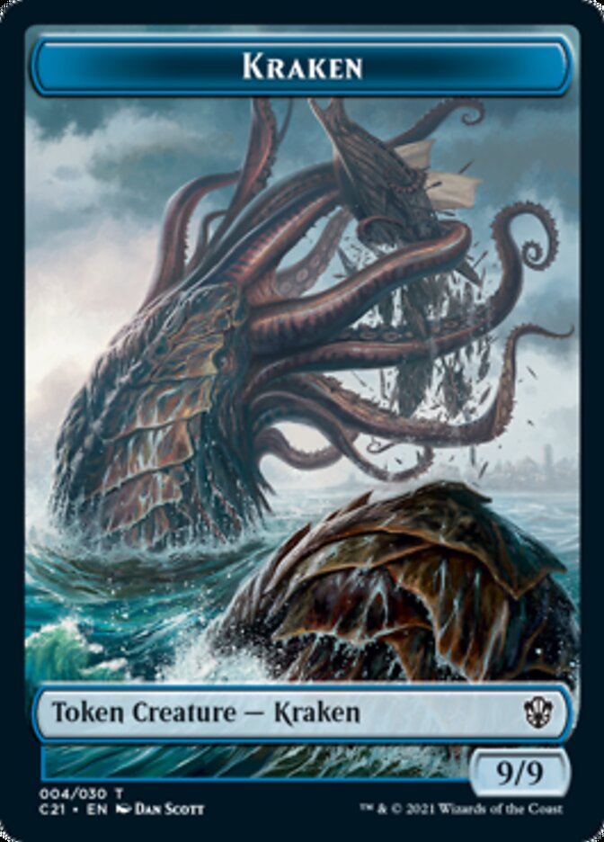 Wurm // Kraken Double-Sided Token [Commander 2021 Tokens] | GrognardGamesBatavia