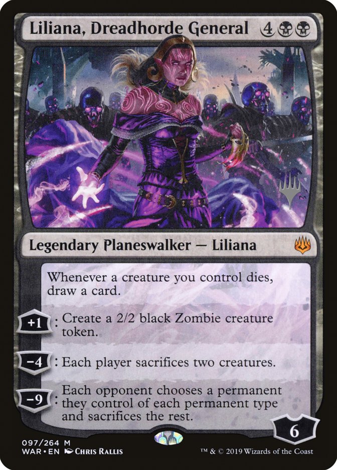 Liliana, Dreadhorde General (Promo Pack) [War of the Spark Promos] | GrognardGamesBatavia