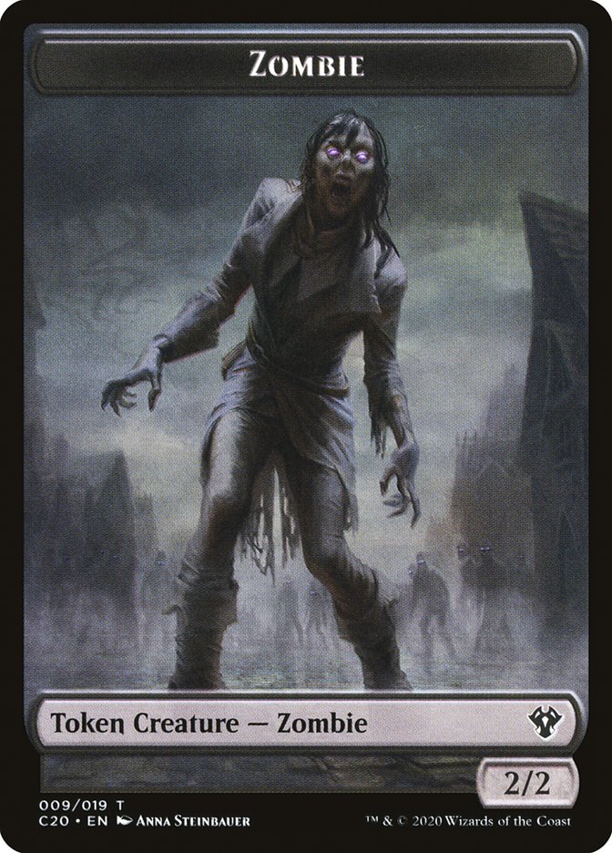 Human Soldier (003) // Zombie Double-Sided Token [Commander 2020 Tokens] | GrognardGamesBatavia