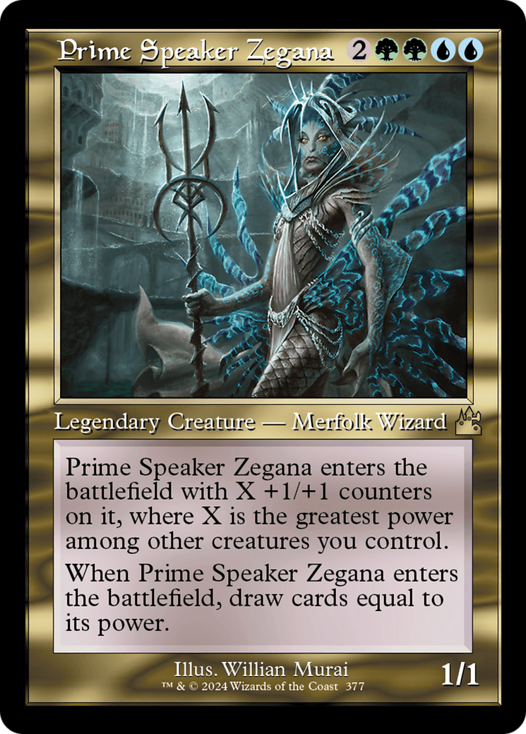 Prime Speaker Zegana (Retro Frame) [Ravnica Remastered] | GrognardGamesBatavia