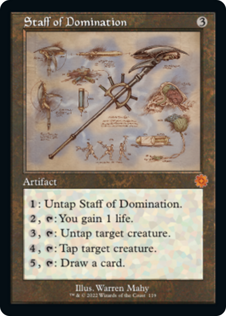 Staff of Domination (Retro Schematic) [The Brothers' War Retro Artifacts] | GrognardGamesBatavia