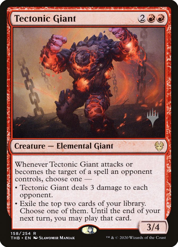 Tectonic Giant (Promo Pack) [Theros Beyond Death Promos] | GrognardGamesBatavia