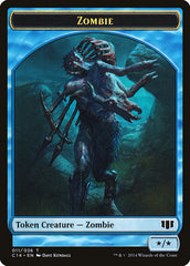 Fish // Zombie (011/036) Double-Sided Token [Commander 2014 Tokens] | GrognardGamesBatavia