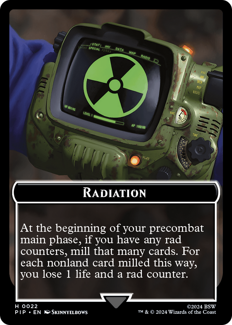 Radiation // Alien Double-Sided Token [Fallout Tokens] | GrognardGamesBatavia