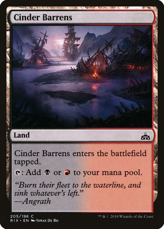 Cinder Barrens [Rivals of Ixalan] | GrognardGamesBatavia