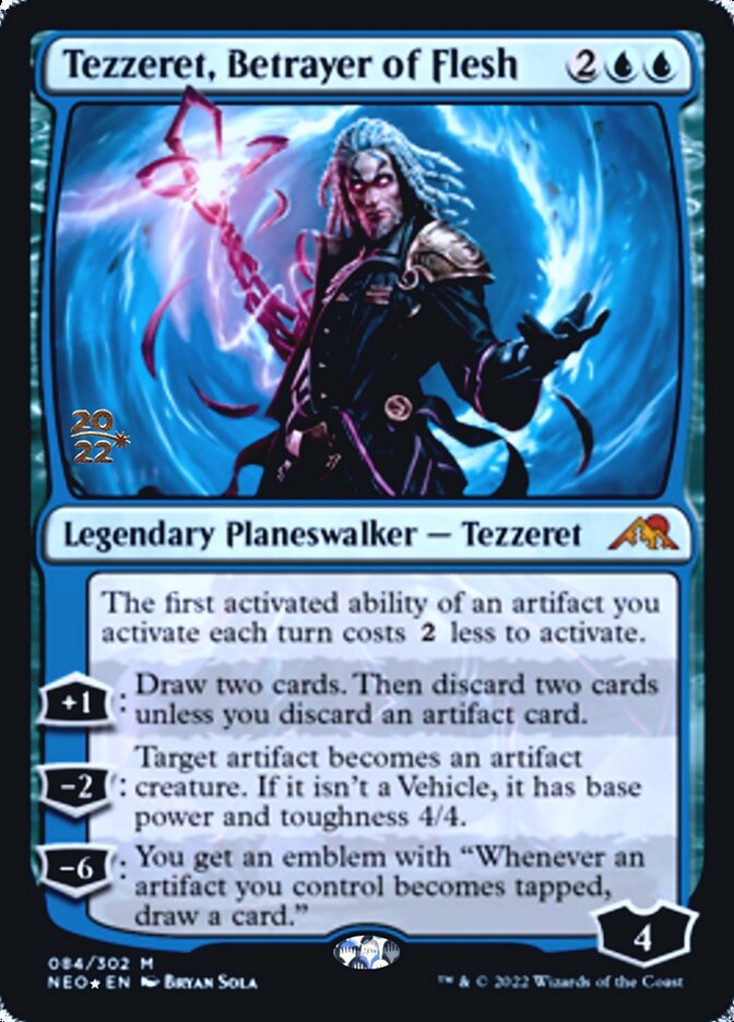 Tezzeret, Betrayer of Flesh [Kamigawa: Neon Dynasty Prerelease Promos] | GrognardGamesBatavia