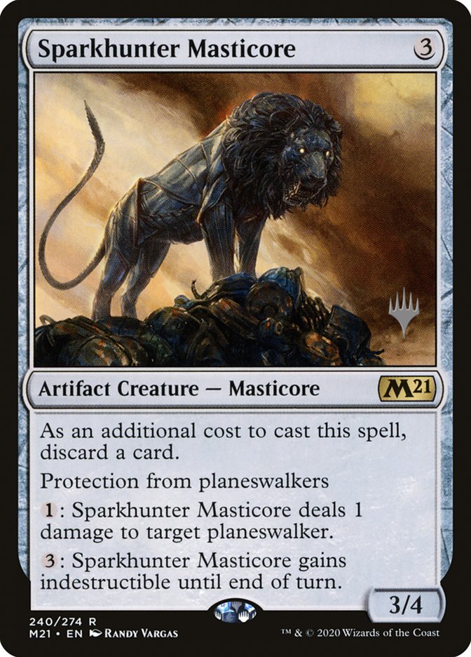 Sparkhunter Masticore (Promo Pack) [Core Set 2021 Promos] | GrognardGamesBatavia