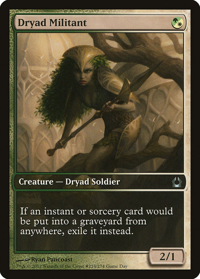 Dryad Militant (Game Day) (Extended Art) [Return to Ravnica Promos] | GrognardGamesBatavia