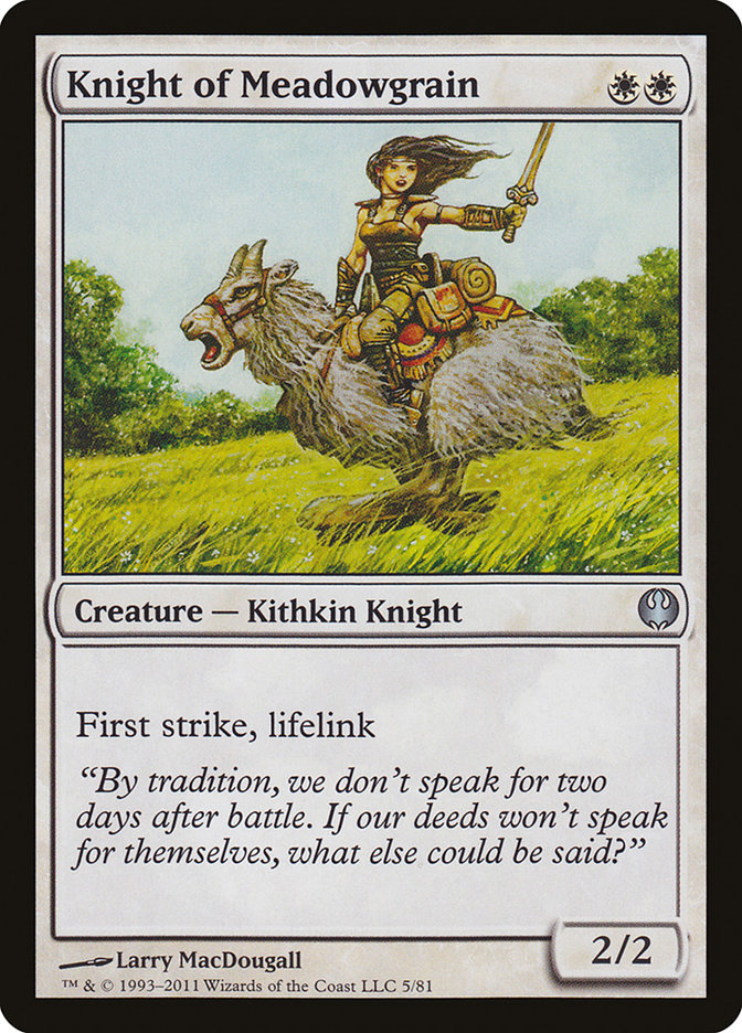 Knight of Meadowgrain [Duel Decks: Knights vs. Dragons] | GrognardGamesBatavia