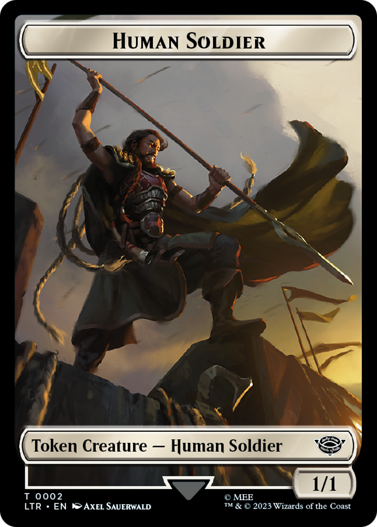 Food (11) // Human Soldier (02) Double-Sided Token [The Lord of the Rings: Tales of Middle-Earth Tokens] | GrognardGamesBatavia