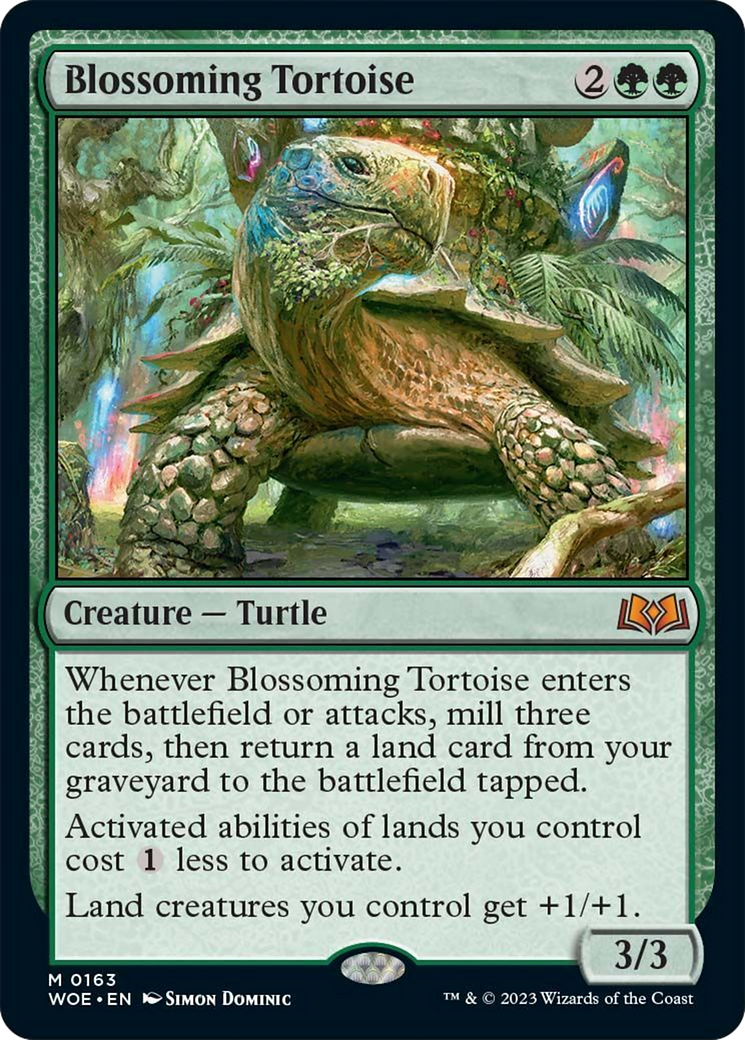 Blossoming Tortoise [Wilds of Eldraine] | GrognardGamesBatavia