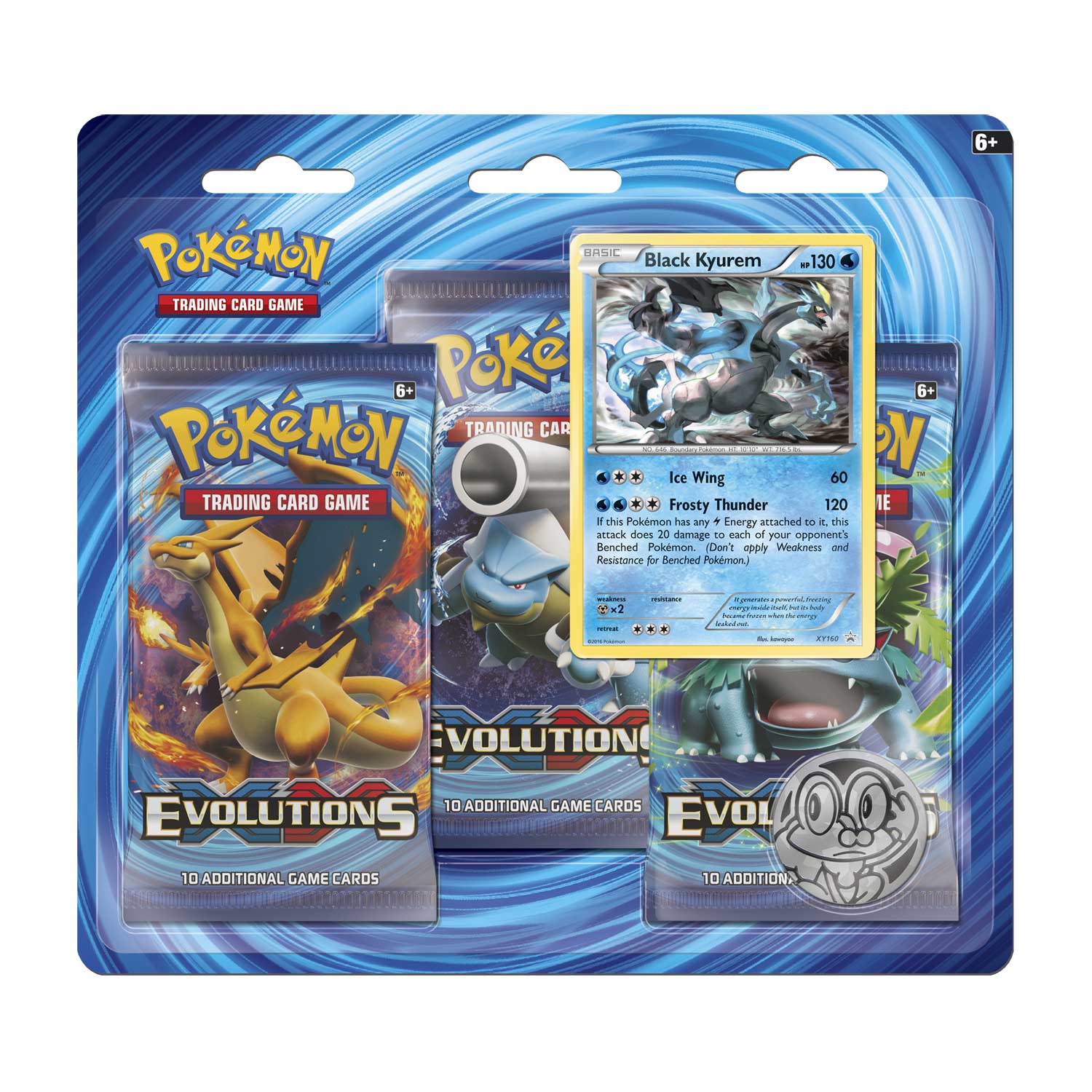 XY: Evolutions - 3-Pack Blister (Black Kyurem) | GrognardGamesBatavia