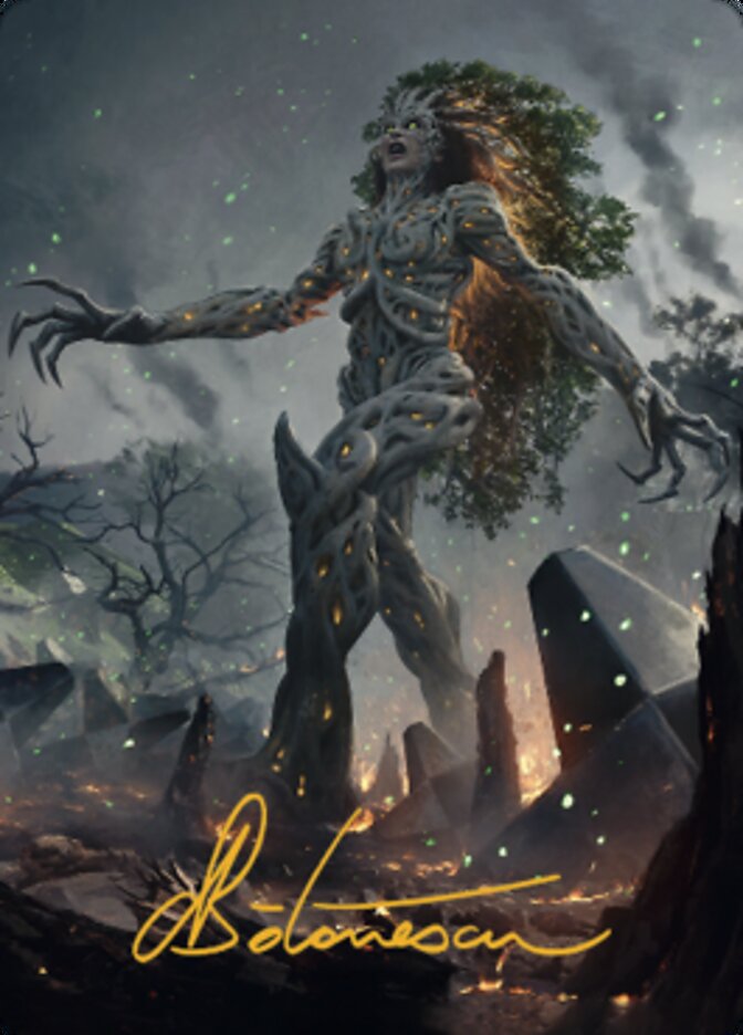 Titania, Gaea Incarnate Art Card (Gold-Stamped Signature) [The Brothers' War Art Series] | GrognardGamesBatavia