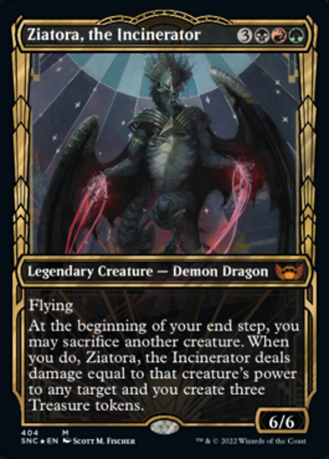 Ziatora, the Incinerator (Showcase Golden Age Gilded Foil) [Streets of New Capenna] | GrognardGamesBatavia