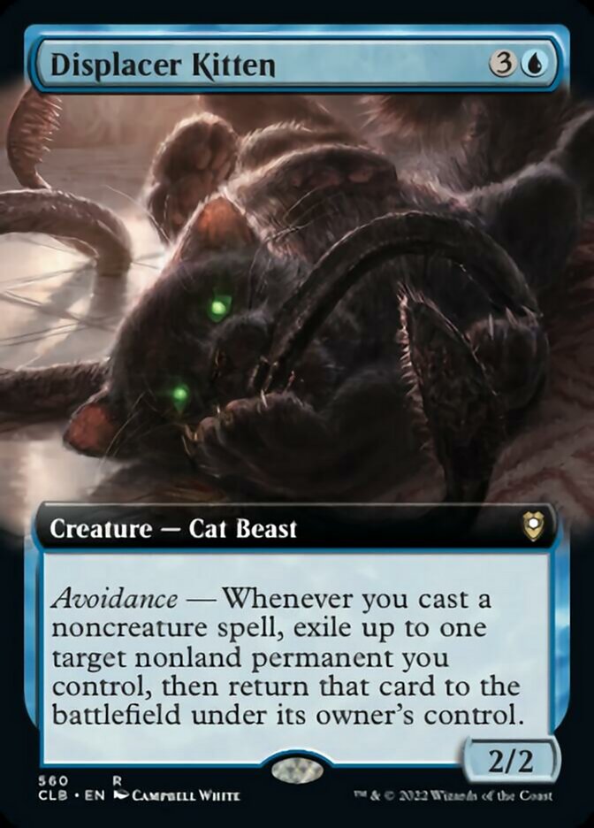 Displacer Kitten (Extended Art) [Commander Legends: Battle for Baldur's Gate] | GrognardGamesBatavia