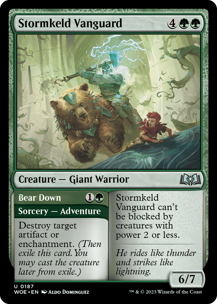 Stormkeld Vanguard // Bear Down [Wilds of Eldraine] | GrognardGamesBatavia