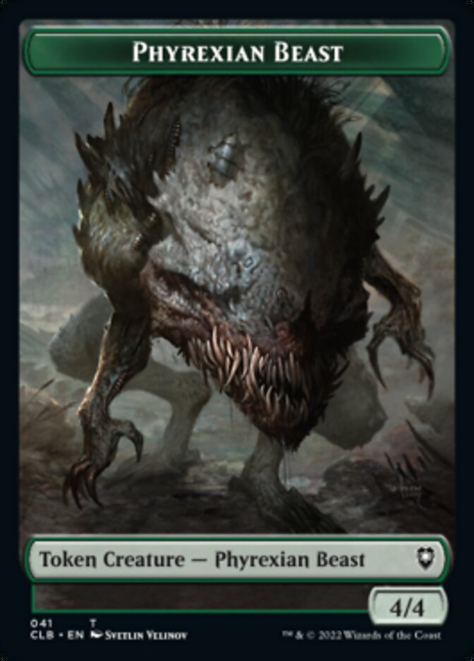 Phyrexian Beast // Wurm Double-Sided Token [Commander Legends: Battle for Baldur's Gate Tokens] | GrognardGamesBatavia