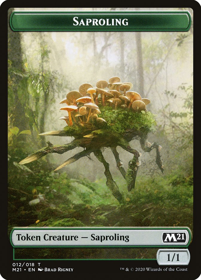 Angel // Saproling Double-Sided Token [Core Set 2021 Tokens] | GrognardGamesBatavia