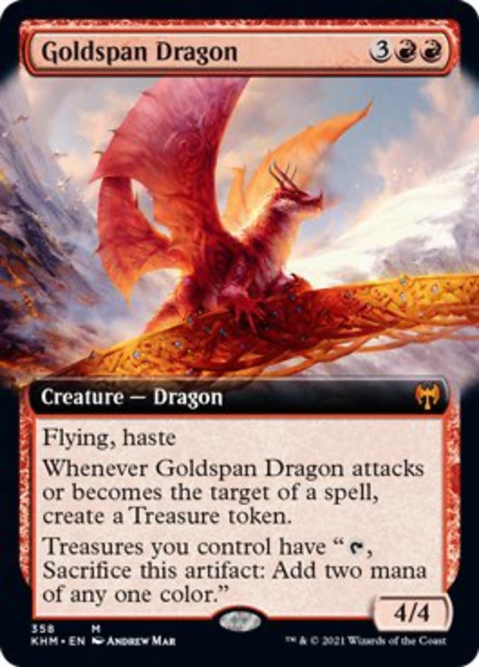 Goldspan Dragon (Extended Art) [Kaldheim] | GrognardGamesBatavia