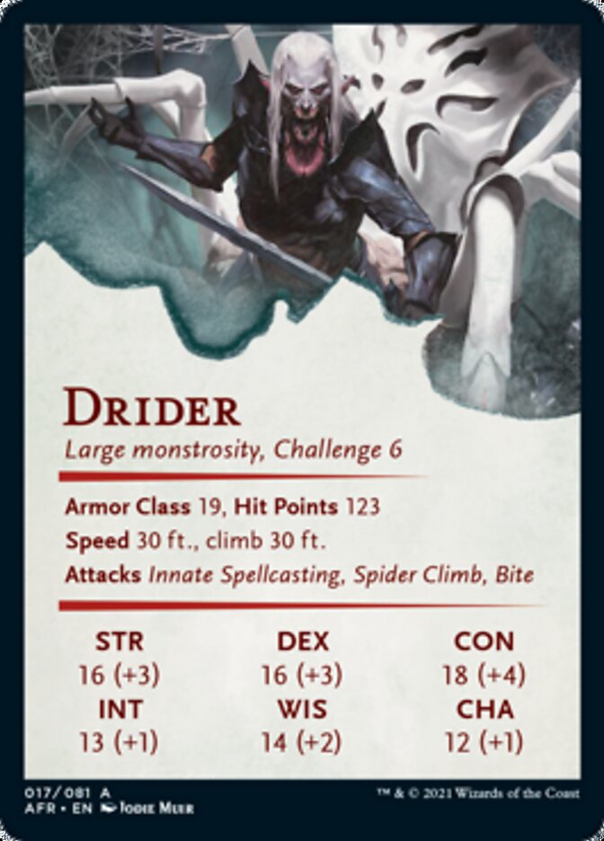 Drider Art Card [Dungeons & Dragons: Adventures in the Forgotten Realms Art Series] | GrognardGamesBatavia