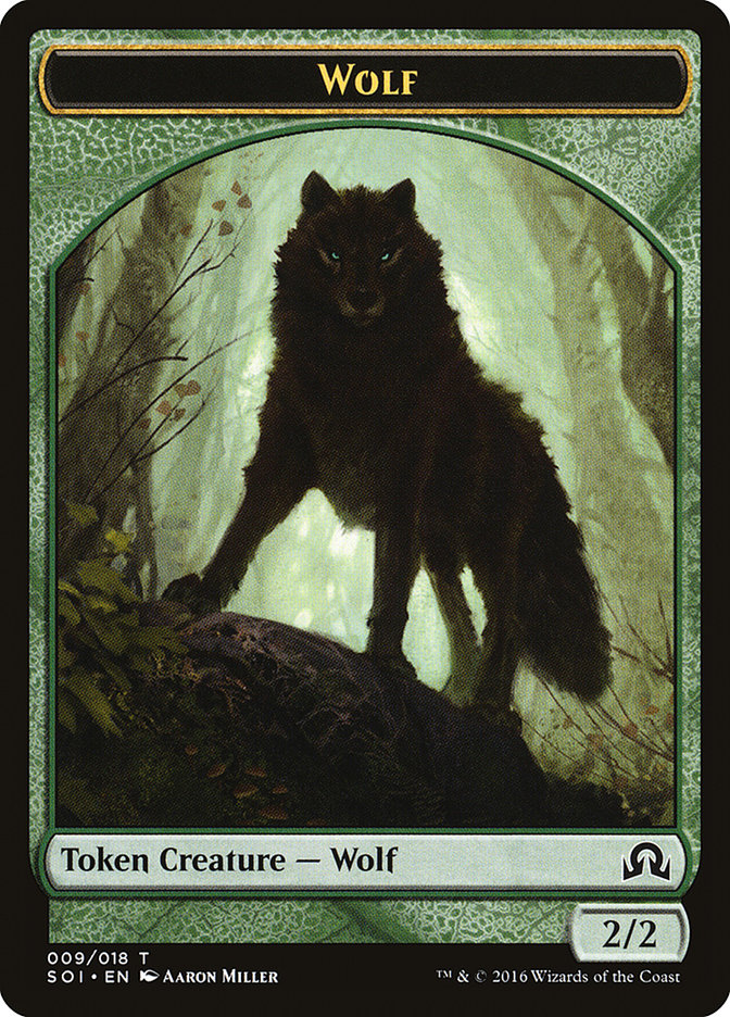 Wolf Token [Shadows over Innistrad Tokens] | GrognardGamesBatavia