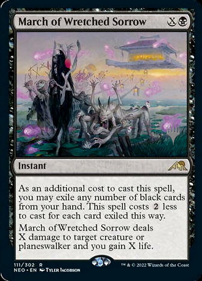 March of Wretched Sorrow (Promo Pack) [Kamigawa: Neon Dynasty Promos] | GrognardGamesBatavia