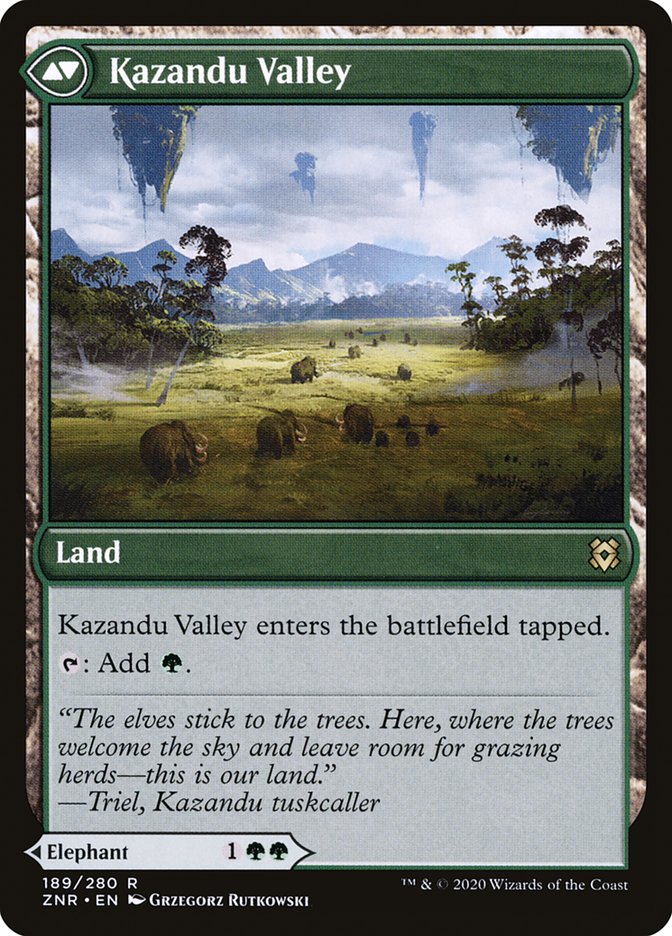 Kazandu Mammoth // Kazandu Valley [Zendikar Rising] | GrognardGamesBatavia