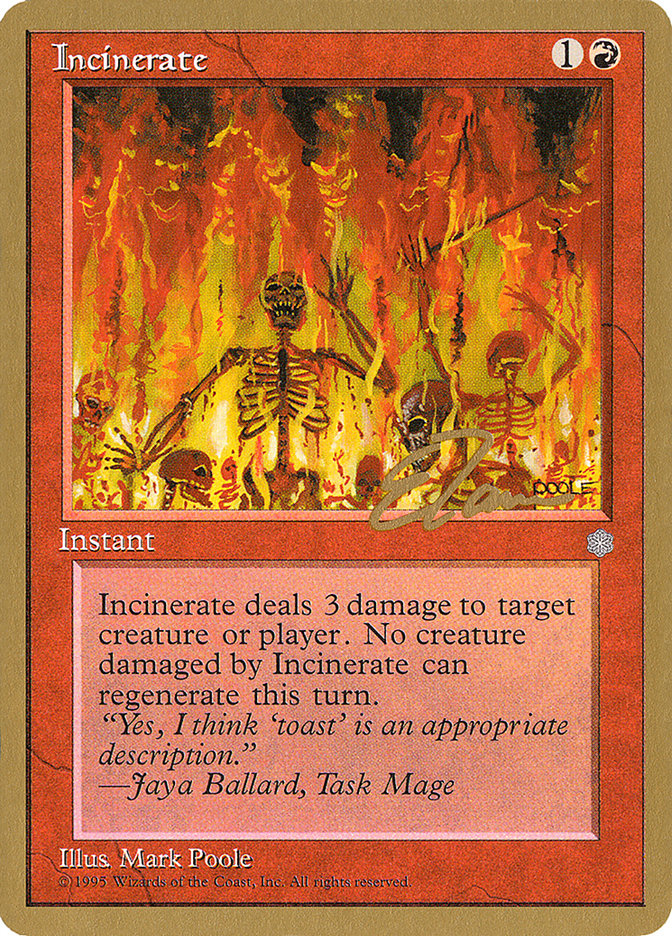 Incinerate (Eric Tam) [Pro Tour Collector Set] | GrognardGamesBatavia