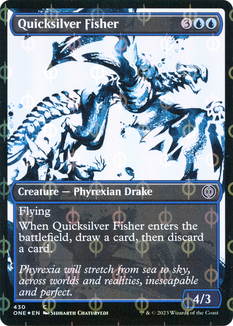 Quicksilver Fisher (Showcase Ichor Step-and-Compleat Foil) [Phyrexia: All Will Be One] | GrognardGamesBatavia