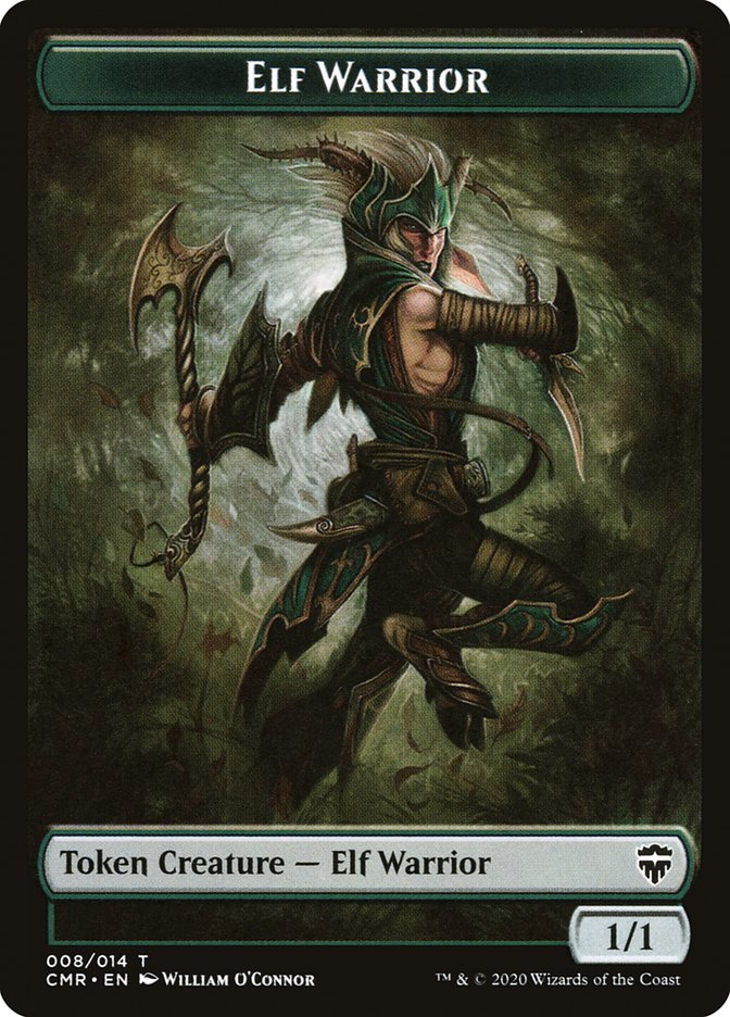 Elf Warrior // Zombie Double-Sided Token [Commander Legends Tokens] | GrognardGamesBatavia