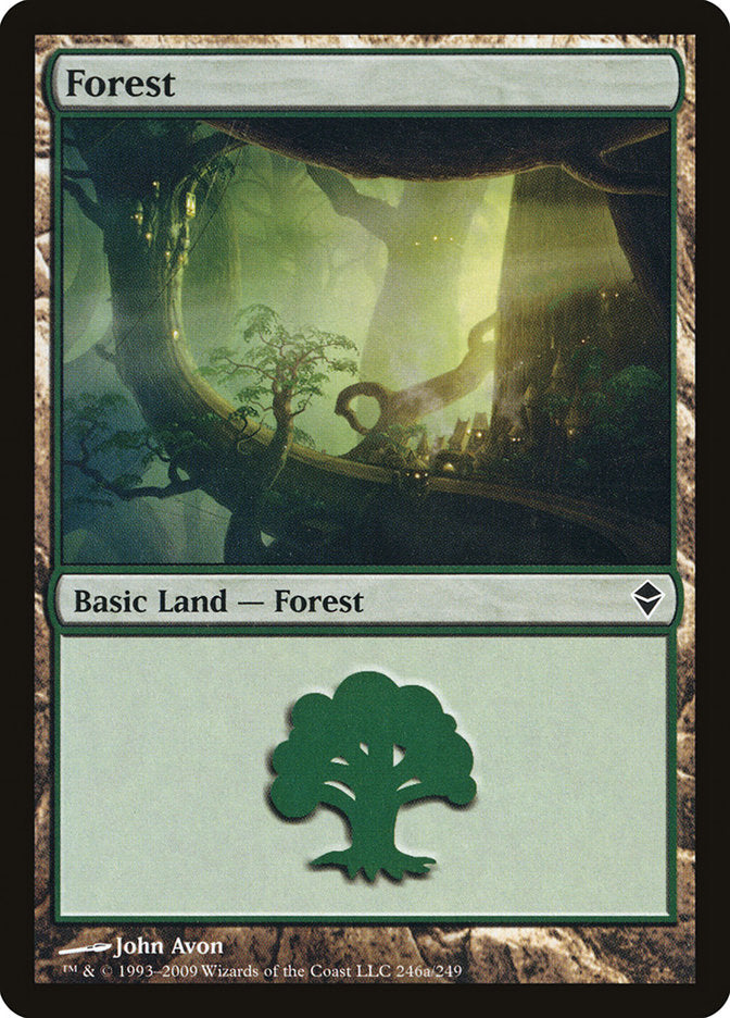 Forest (246a) [Zendikar] | GrognardGamesBatavia