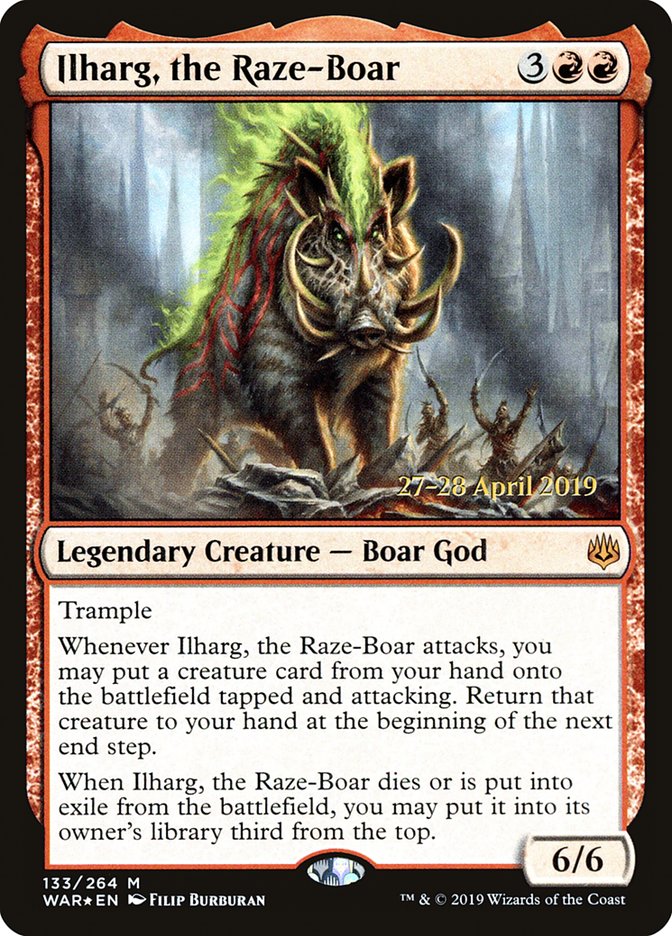 Ilharg, the Raze-Boar [War of the Spark Prerelease Promos] | GrognardGamesBatavia