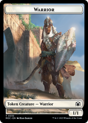 Warrior // Elspeth, Sun's Champion Emblem Double-Sided Token [March of the Machine Commander Tokens] | GrognardGamesBatavia