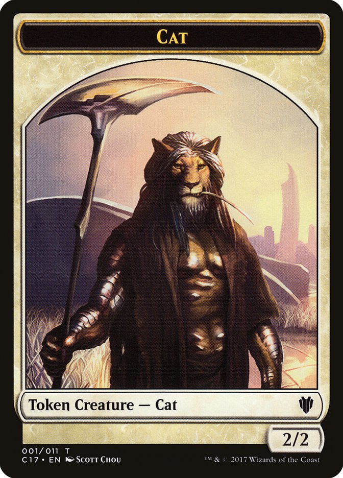 Cat Token [Commander 2017 Tokens] | GrognardGamesBatavia