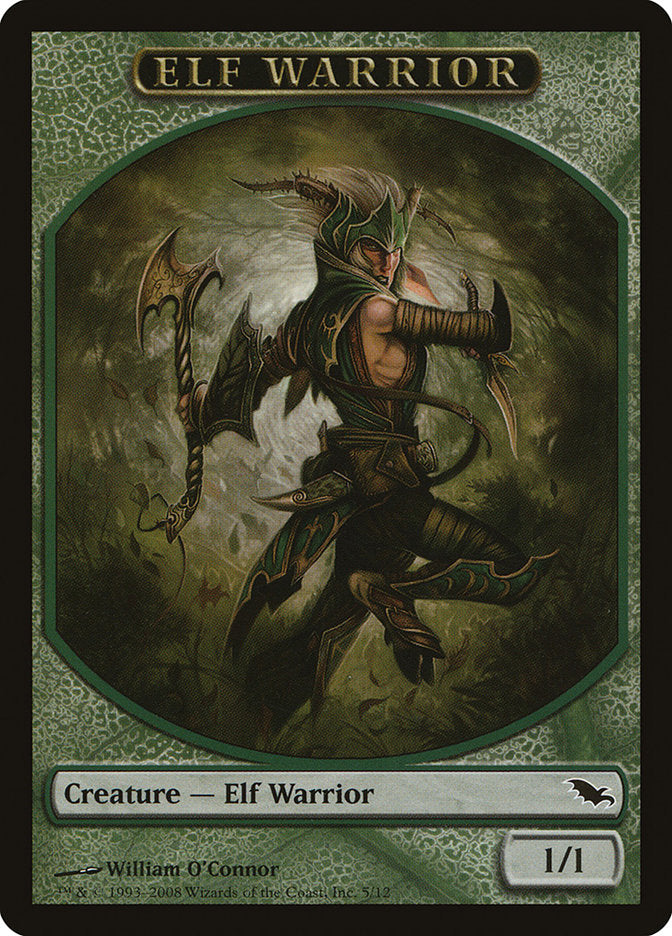 Elf Warrior Token (5/12) [Shadowmoor Tokens] | GrognardGamesBatavia