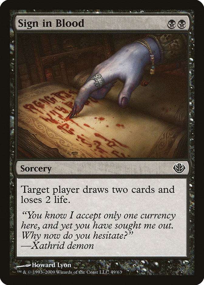 Sign in Blood [Duel Decks: Garruk vs. Liliana] | GrognardGamesBatavia