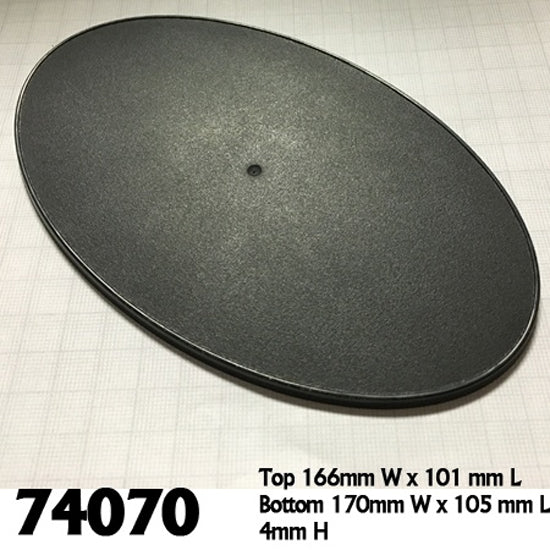 Base Boss 74070 170mm  x 105mm Oval display Plastic Base (4) | GrognardGamesBatavia