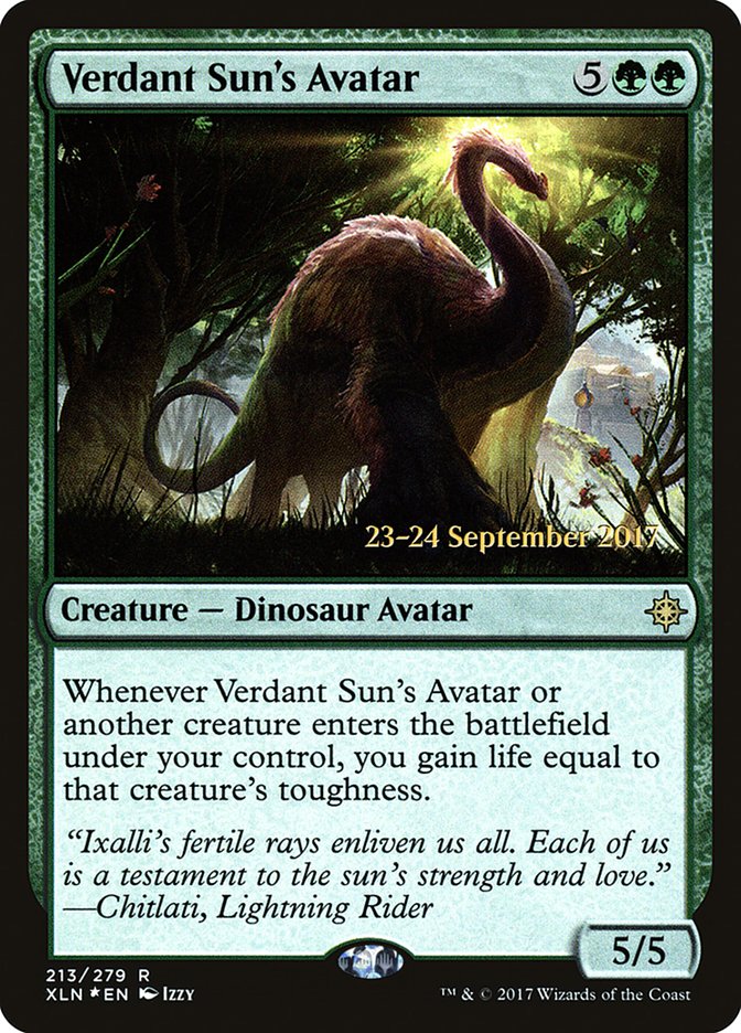 Verdant Sun's Avatar [Ixalan Prerelease Promos] | GrognardGamesBatavia