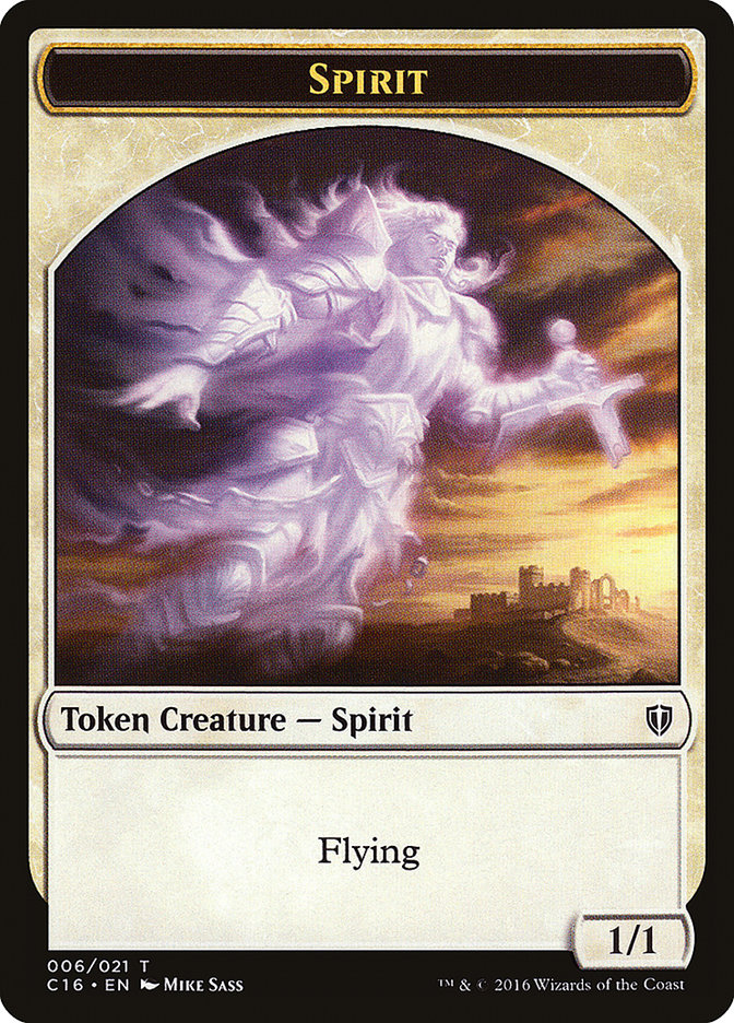 Saproling (016) // Spirit (006) Double-Sided Token [Commander 2016 Tokens] | GrognardGamesBatavia