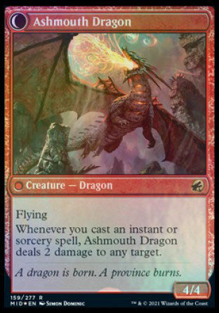 Smoldering Egg // Ashmouth Dragon [Innistrad: Midnight Hunt Prerelease Promos] | GrognardGamesBatavia