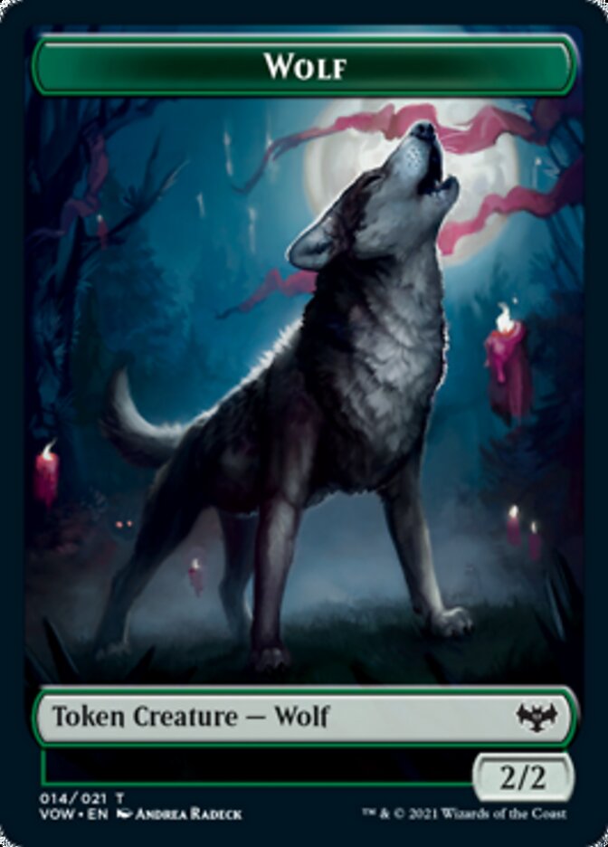 Wolf Token (014) [Innistrad: Crimson Vow Tokens] | GrognardGamesBatavia