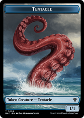 Tentacle // Koma's Coil Double-Sided Token [Murders at Karlov Manor Commander Tokens] | GrognardGamesBatavia