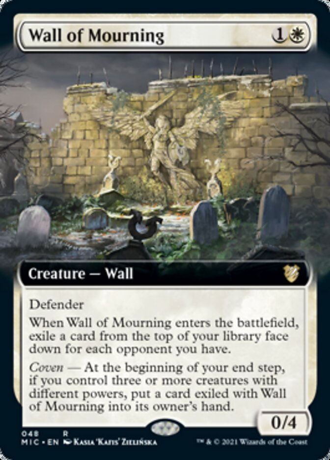 Wall of Mourning (Extended Art) [Innistrad: Midnight Hunt Commander] | GrognardGamesBatavia