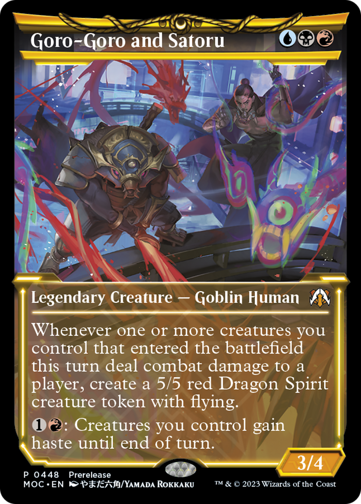 Goro-Goro and Satoru (Showcase Planar Booster Fun) [March of the Machine Commander Prerelease Promos] | GrognardGamesBatavia