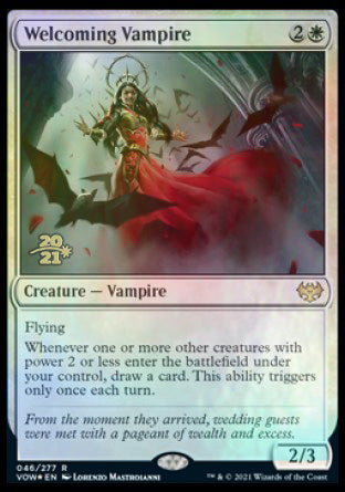 Welcoming Vampire [Innistrad: Crimson Vow Prerelease Promos] | GrognardGamesBatavia