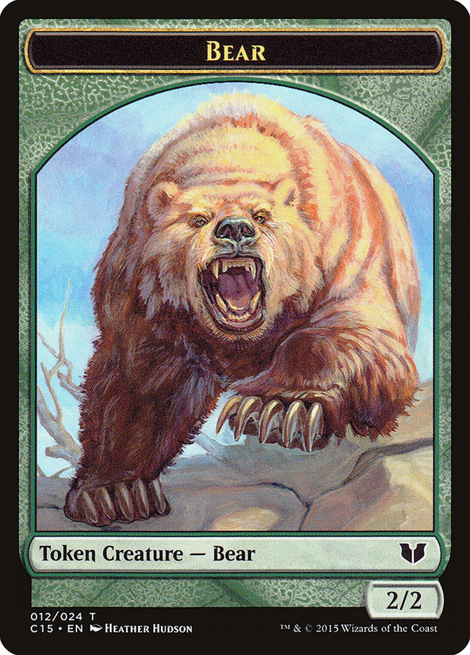 Bear // Spider Double-Sided Token [Commander 2015 Tokens] | GrognardGamesBatavia